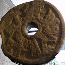 An actual ring used for the ancient Aztec ball game